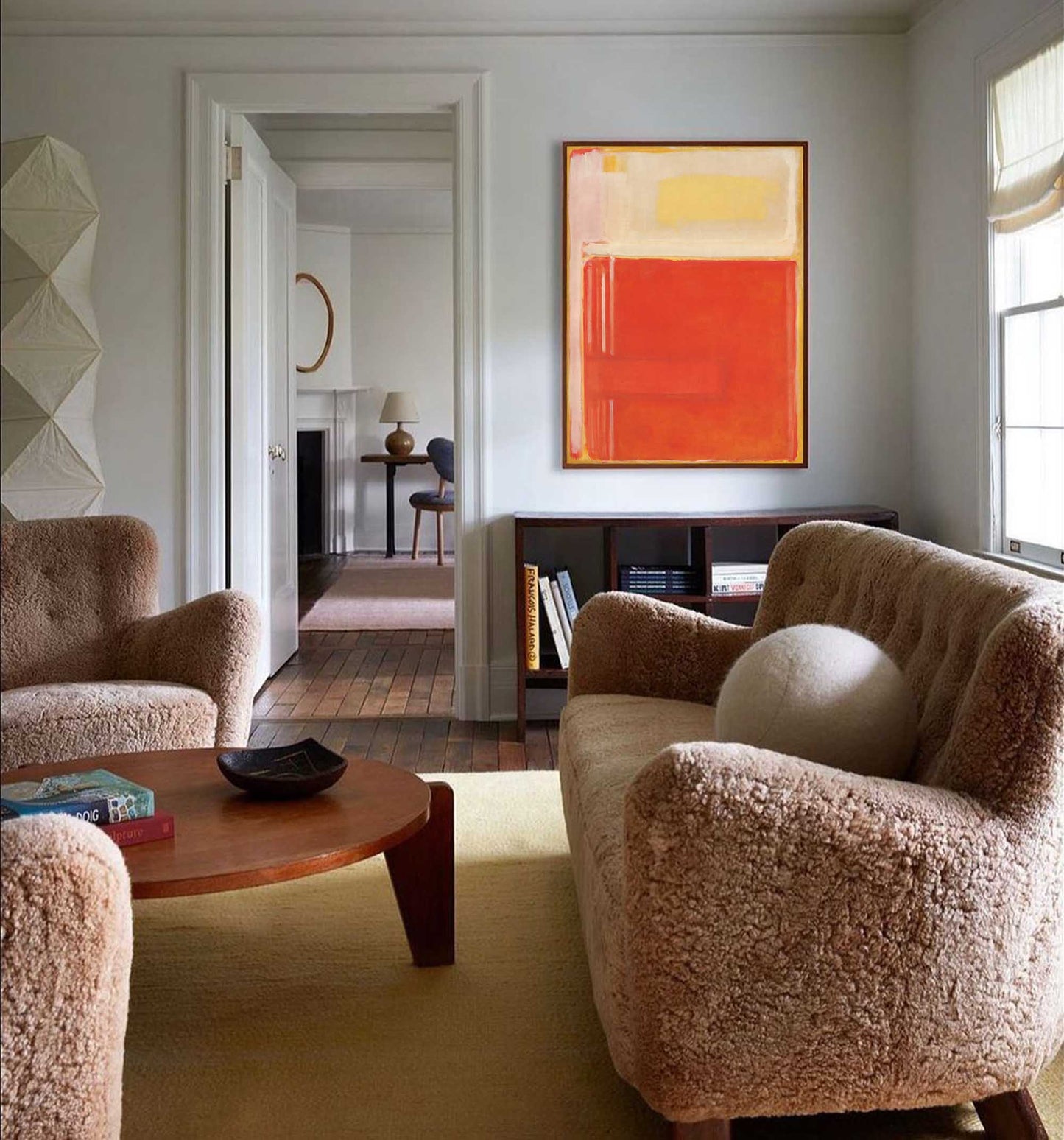 Red Field - Red Abstract Painting Modern Color Field Canvas Art