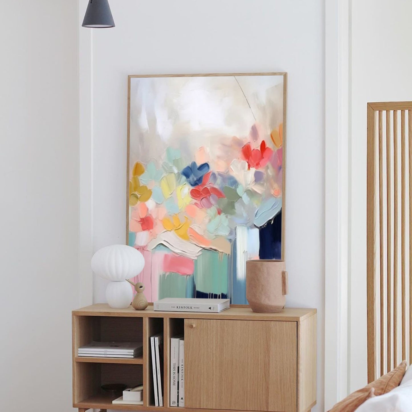 Spring Bouquet - Modern Floral Painting Colorful Abstract Canvas