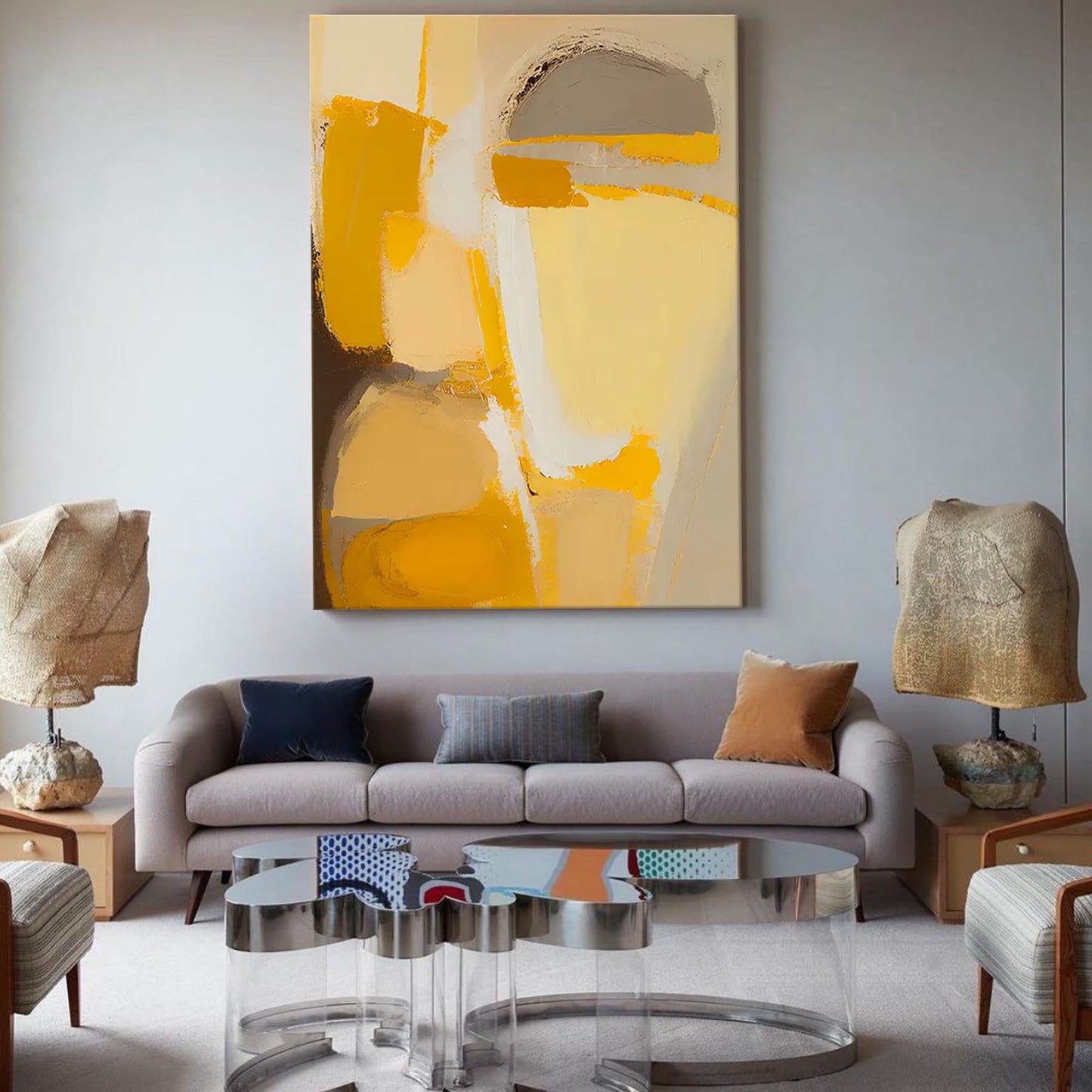 Golden Hour - Modern Minimal Abstract Art Yellow Painting